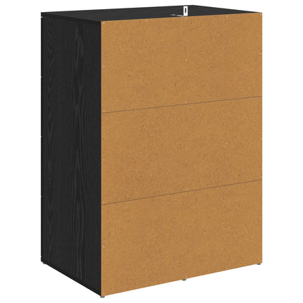 Sideboard med låda Svart Ek 59 x 39 x 80 cm Konstruerat trä