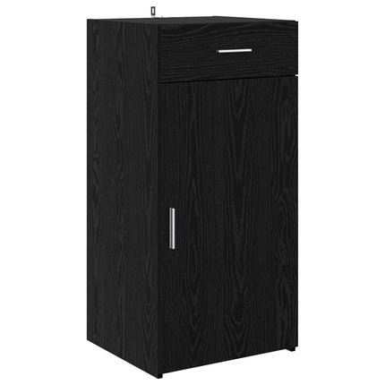 Sideboard med låda Svart ek 45 x 42,5 x 93 cm Konstruerat trä
