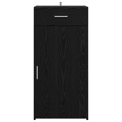 Sideboard med låda Svart ek 45 x 42,5 x 93 cm Konstruerat trä