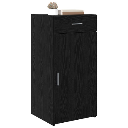 Sideboard med låda Svart ek 45 x 42,5 x 93 cm Konstruerat trä