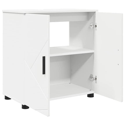 Badrumsskåp Vit 61 x 35 x 64 cm Konstruerat trä & Metall