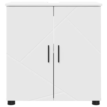 Badrumsskåp Vit 61 x 35 x 64 cm Konstruerat trä, Metall