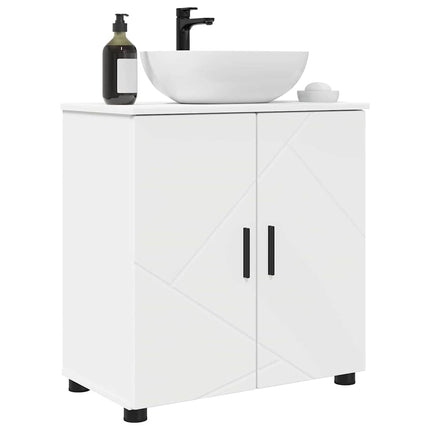 Badrumsskåp Vit 61 x 35 x 64 cm Konstruerat trä, Metall