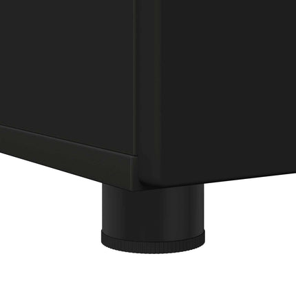 Badrumsskåp Svart 61 x 35 x 64 cm Konstruerat trä, Metall