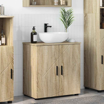 Badrumsskåp Sonoma-ek 61 x 35 x 64 cm Konstruerat trä & Metall