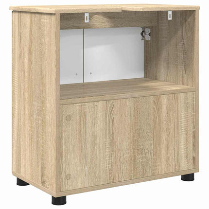 Badrumsskåp Sonoma-ek 61 x 35 x 64 cm Konstruerat trä & Metall