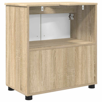 Badrumsskåp Sonoma-ek 61 x 35 x 64 cm Konstruerat trä, Metall
