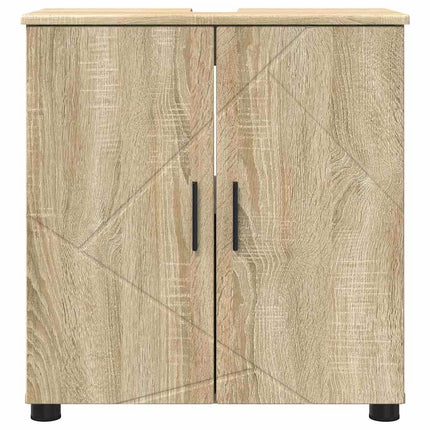 Badrumsskåp Sonoma-ek 61 x 35 x 64 cm Konstruerat trä & Metall