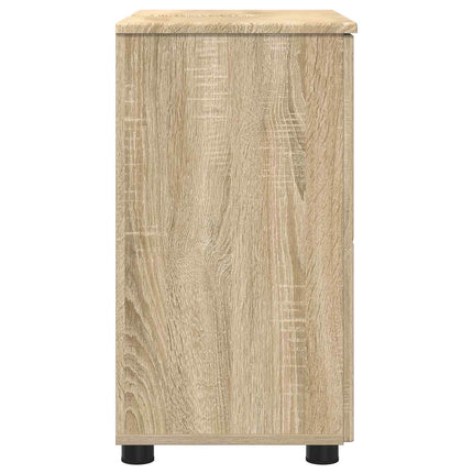 Badrumsskåp Sonoma-ek 61 x 35 x 64 cm Konstruerat trä, Metall