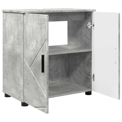 Badrumsskåp Betonggrå 61 x 35 x 64 cm Konstruerat trä, Metall
