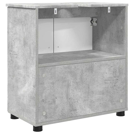 Badrumsskåp Betonggrå 61 x 35 x 64 cm Konstruerat trä & Metall