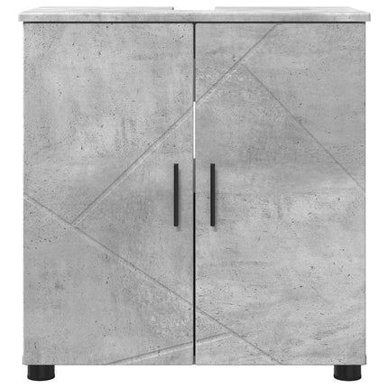 Badrumsskåp Betonggrå 61 x 35 x 64 cm Konstruerat trä & Metall