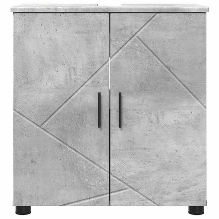 Badrumsskåp Betonggrå 61 x 35 x 64 cm Konstruerat trä, Metall