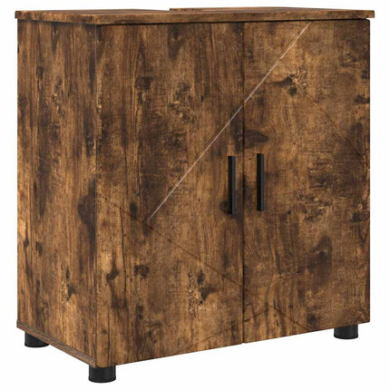 Badrumsskåp Rökt ek 61 x 35 x 64 cm Konstruerat trä & Metall