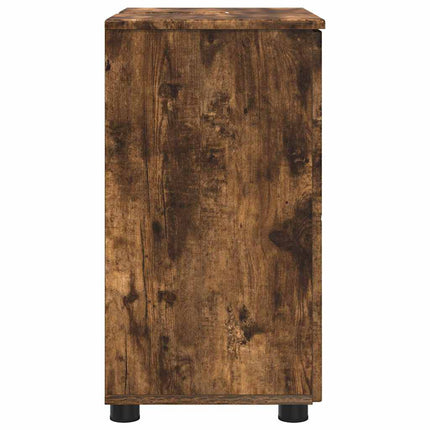 Badrumsskåp Rökt ek 61 x 35 x 64 cm Konstruerat trä & Metall