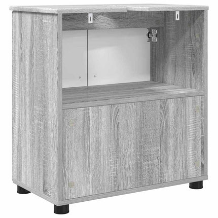 Badrumsskåp Grå Sonoma 61 x 35 x 64 cm Konstruerat trä, Metall