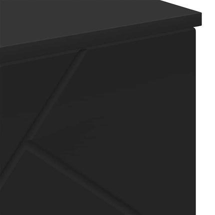 Badrumsskåp Svart 60 x 35 x 80 cm Konstruerat trä & Metall