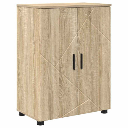 Badrumsskåp Sonoma-ek 60 x 35 x 80 cm Konstruerat trä & Metall