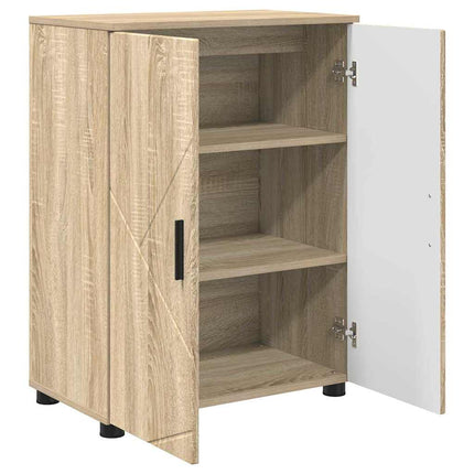 Badrumsskåp Sonoma-ek 60 x 35 x 80 cm Konstruerat trä & Metall