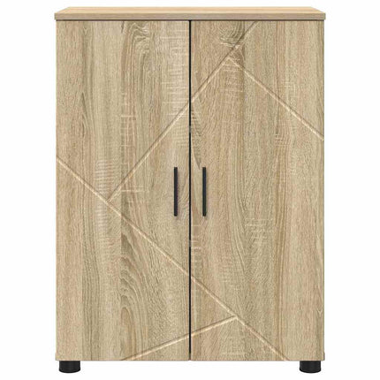Badrumsskåp Sonoma-ek 60 x 35 x 80 cm Konstruerat trä & Metall
