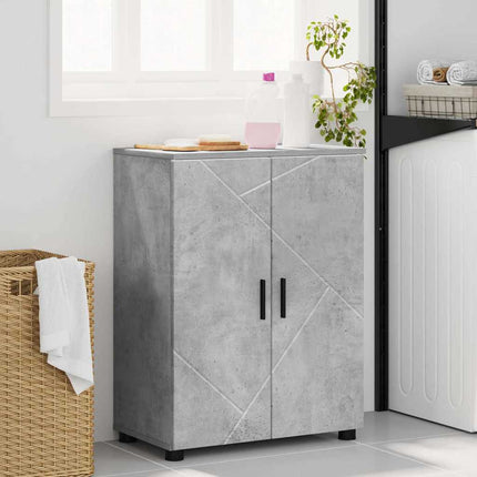 Badrumsskåp Betonggrå 60 x 35 x 80 cm Konstruerat trä, Metall