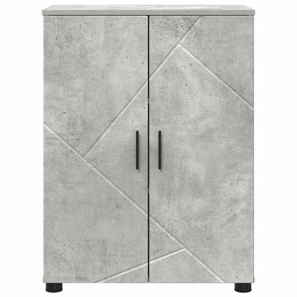 Badrumsskåp Betonggrå 60 x 35 x 80 cm Konstruerat trä, Metall