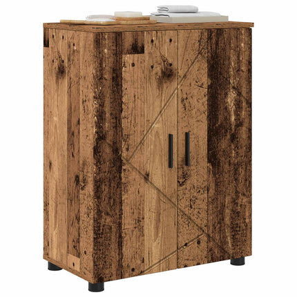 Badrumsskåp Gammalt trä 60 x 35 x 80 cm Konstruerat trä, Metall