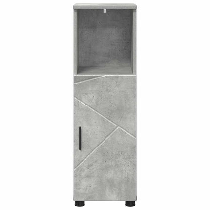 Badrumsskåp Betonggrå 30 x 35 x 95 cm Konstruerat trä & Metall