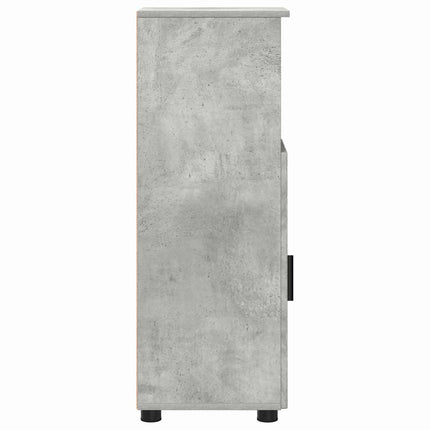 Badrumsskåp Betonggrå 30 x 35 x 95 cm Konstruerat trä & Metall