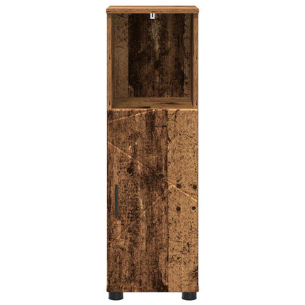 Badrumsskåp Gammalt trä 30 x 35 x 95 cm Konstruerat trä, Metall