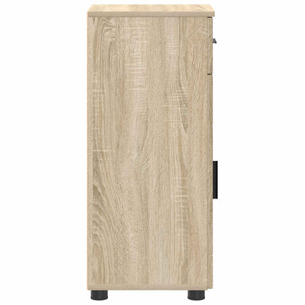 Badrumsskåp Sonoma-ek 30 x 35 x 80 cm Konstruerat trä, Metall