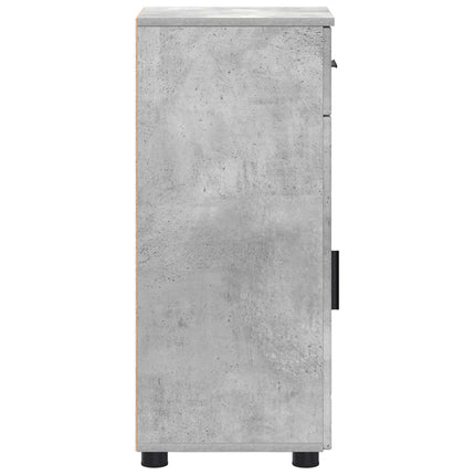 Badrumsskåp Betonggrå 30 x 35 x 80 cm Konstruerat trä, Metall