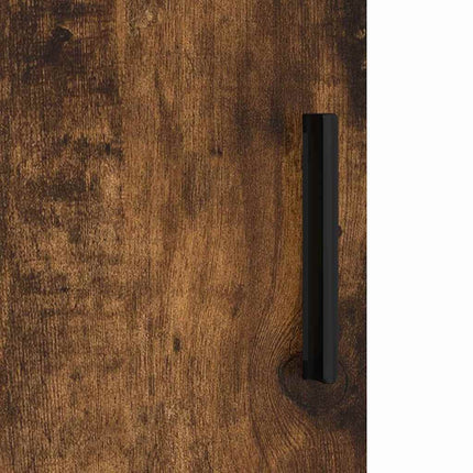 Badrumsskåp Rökt ek 30 x 35 x 80 cm Konstruerat trä & Metall