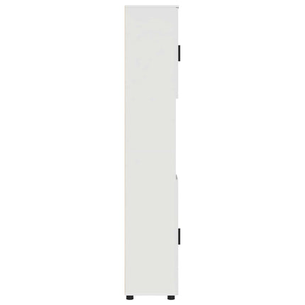 Badrumsskåp Vit 30 x 35 x 192 cm Konstruerat trä & Metall