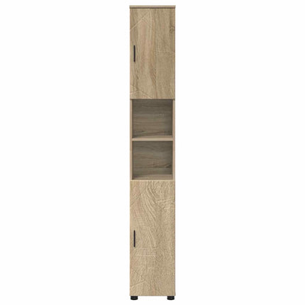 Badrumsskåp Sonoma-ek 30 x 35 x 192 cm Konstruerat trä & Metall