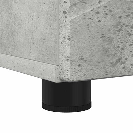 Badrumsskåp Betonggrå 30 x 35 x 192 cm Konstruerat trä & Metall