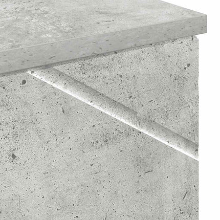 Badrumsskåp Betonggrå 30 x 35 x 192 cm Konstruerat trä & Metall