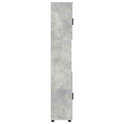 Badrumsskåp Betonggrå 30 x 35 x 192 cm Konstruerat trä & Metall