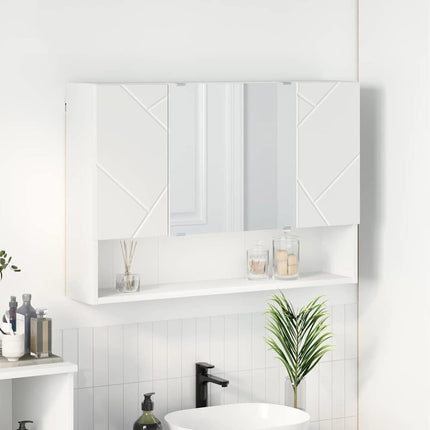 Spegelskåp Vit 80 x 17 x 55 cm Konstruerat trä