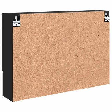 Spegelskåp Väggmonterad Svart 80 x 17 x 55 cm Konstruerat trä