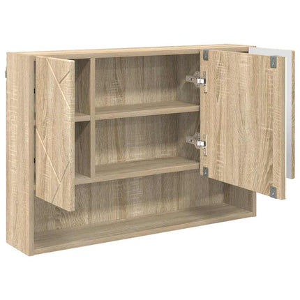 Spegelskåp med dörr Sonoma-ek 80 x 17 x 55 cm Konstruerat trä