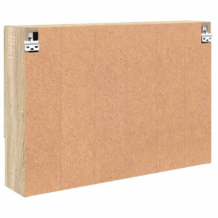 Spegelskåp med dörr Sonoma-ek 80 x 17 x 55 cm Konstruerat trä