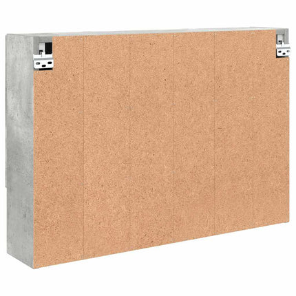 Spegelskåp med dörr Betonggrå 80 x 17 x 55 cm Konstruerat trä