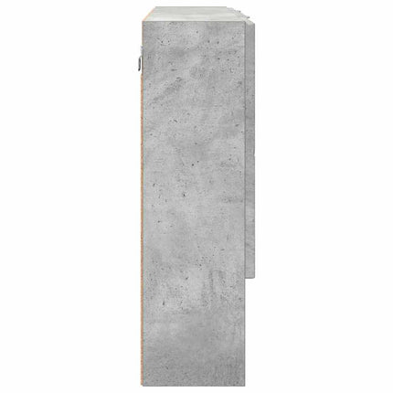 Spegelskåp med dörr Betonggrå 80 x 17 x 55 cm Konstruerat trä