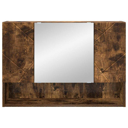 Spegelskåp Väggmonterad Rökt ek 80 x 17 x 55 cm Konstruerat trä
