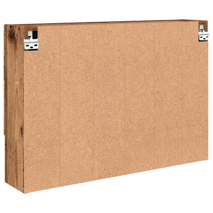 Spegelskåp med dörr Gammalt trä 80 x 17 x 55 cm Konstruerat trä