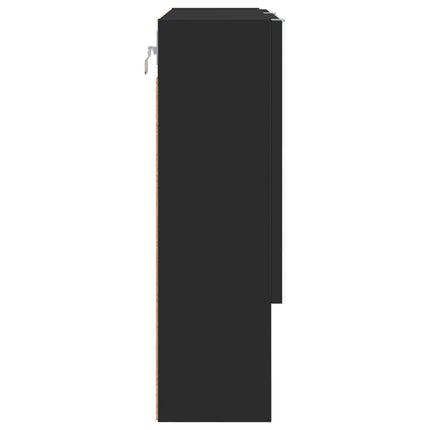 Spegelskåp Väggmonterad Svart 59 x 17 x 55 cm Konstruerat trä