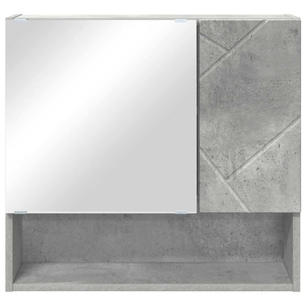 Spegelskåp med dörr Betonggrå 59 x 17 x 55 cm Konstruerat trä