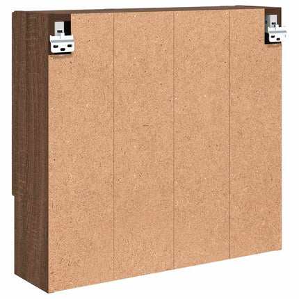 Spegelskåp Väggmonterad Brun Ek 59 x 17 x 55 cm Konstruerat trä