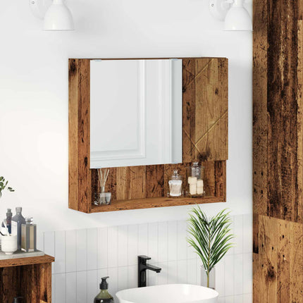 Spegelskåp Gammalt trä 59 x 17 x 55 cm Konstruerat trä